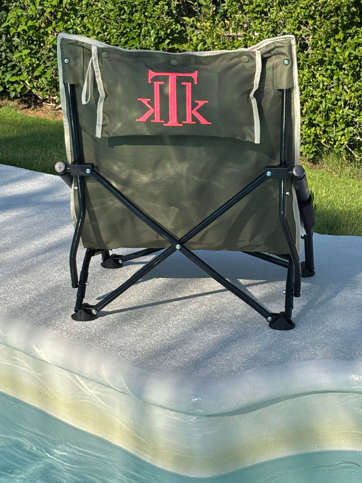 Cadeira de camping dobrável premium na cor verde para pesca e caça | KTK Kontiki
