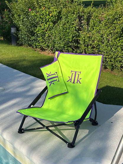 Cadeira de caça dobrável premium em cor fluorescente, ideal para segurança e visibilidade durante a caça. KTK KONTIKI