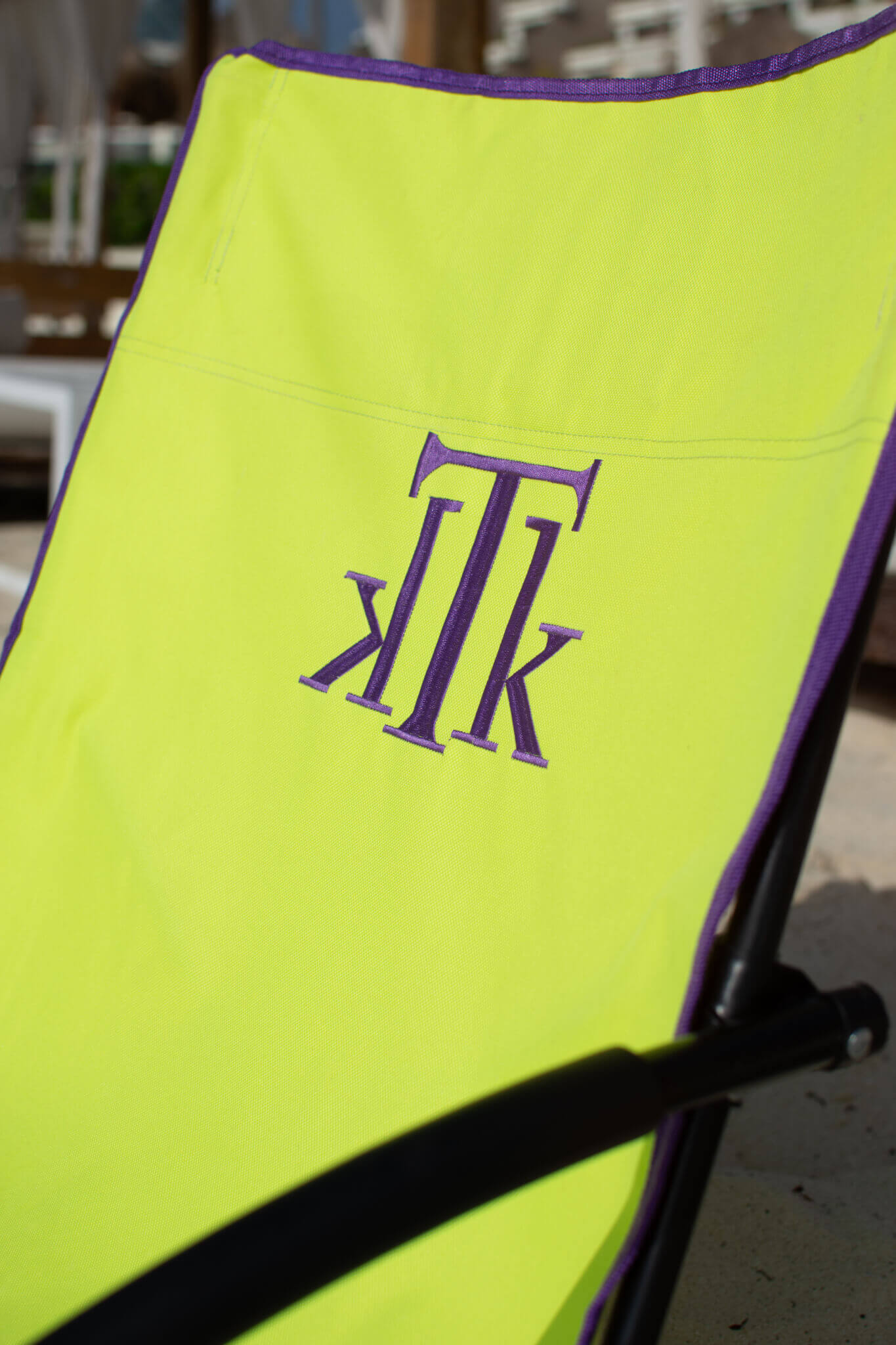 BORA BORA YELLOW Silla de playa y camping plegable en bolsa portátil
