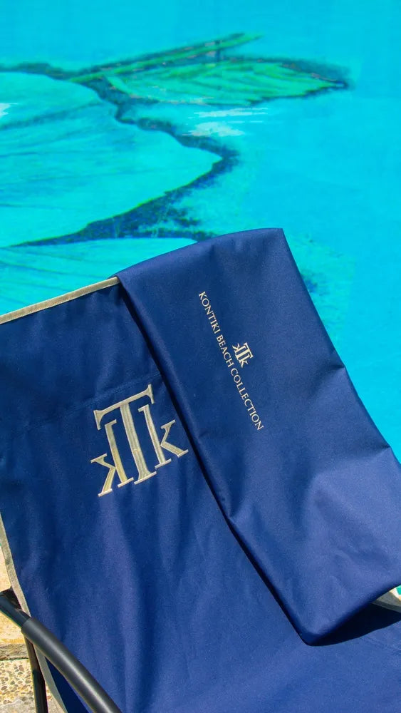 CAPRI BLUE Silla de playa y camping plegable en bolsa portátil