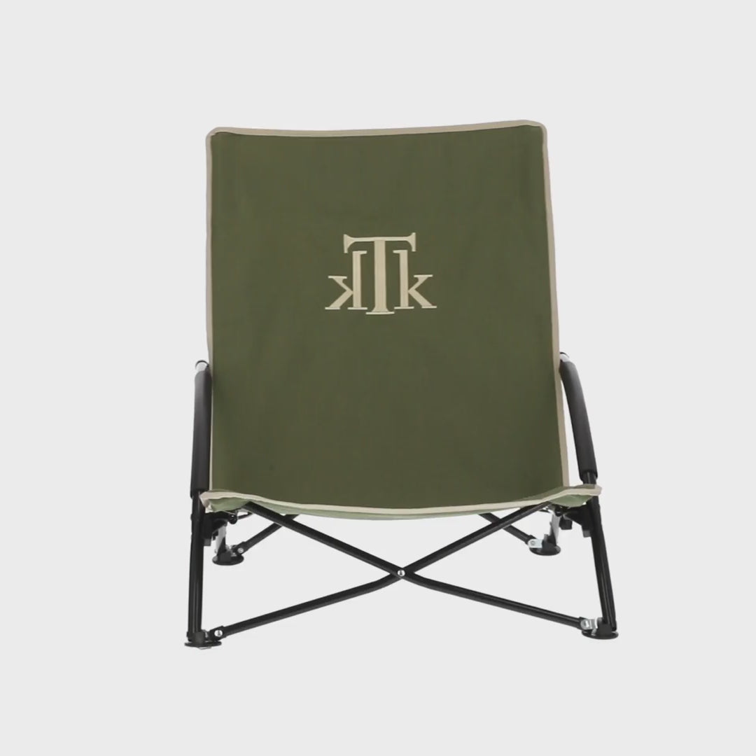 Silla plegable Mustique verde beige para playa – KTK KONTIKI